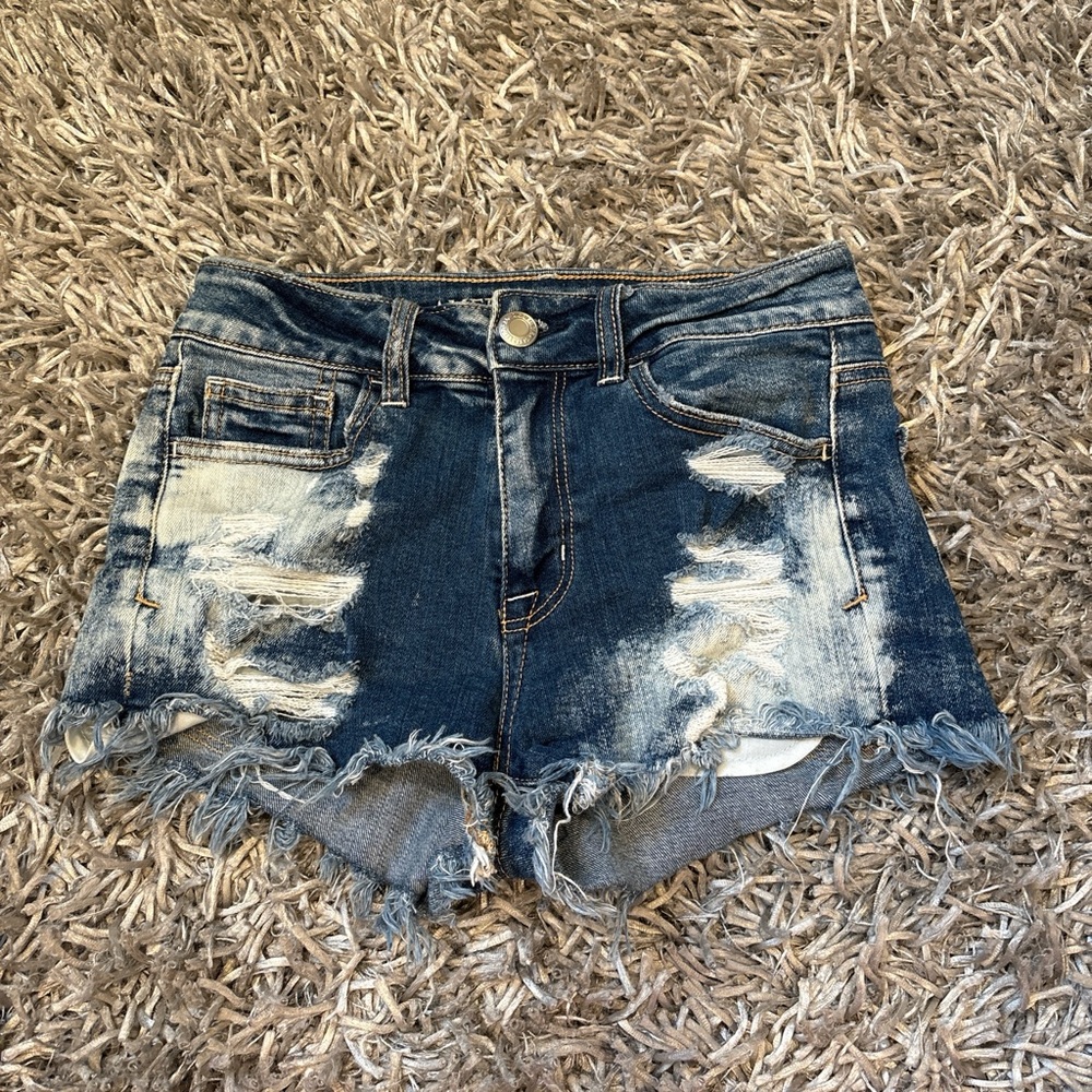 Distressed Denim Shorts